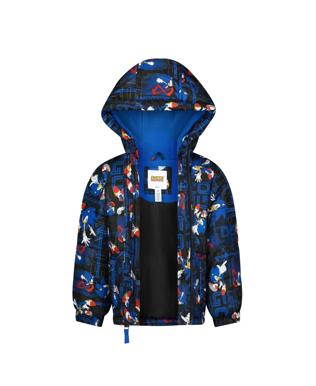 Sega Sonic the Hedgehog Infant Boys Printed Puffer Jacket