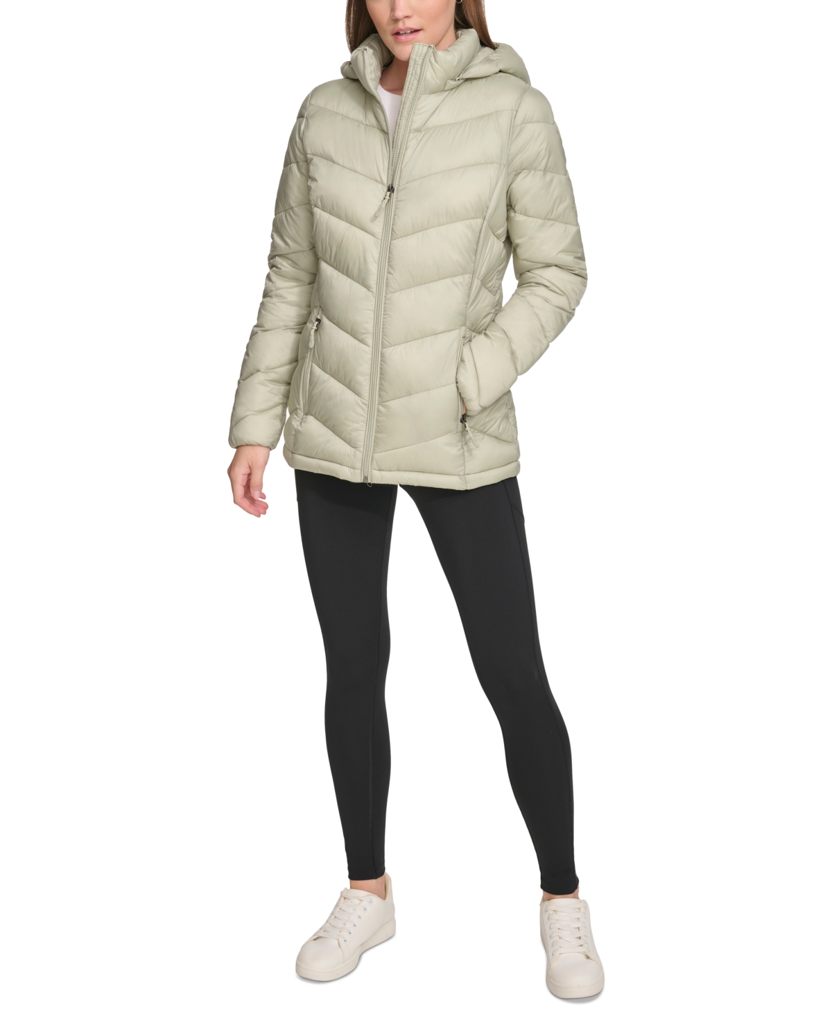 Charter Club Women's Packable Hooded Puffer Coat, Created For Macy's In Pistachio