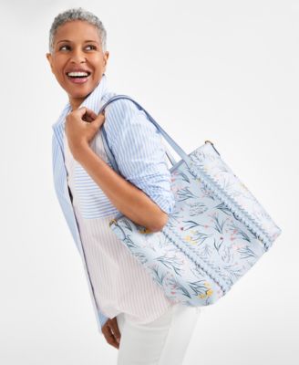 Style & Co - Whip-Stitch Printed Medium Tote Bag