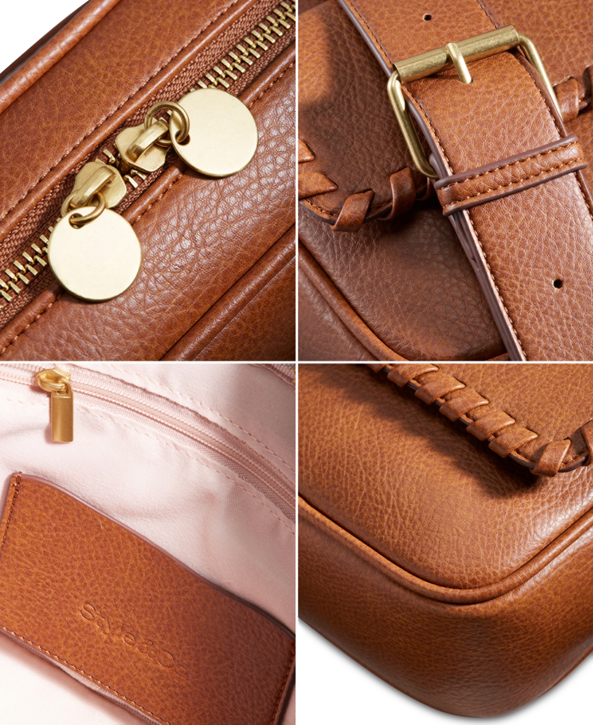 Style & Co Whip-Stitch Camera Crossbody, Created for Macy's