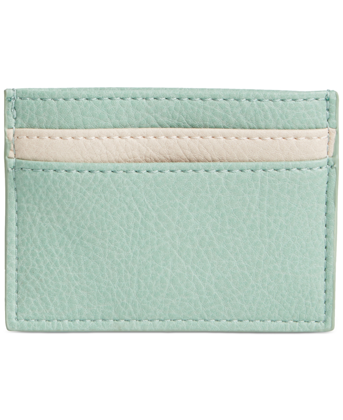 Shop Style & Co Colorblocked Card Case, Created For Macy's In Mint Sage