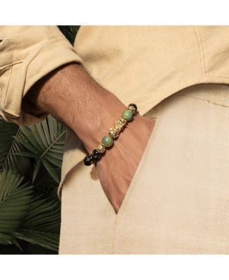 Men's Cleansed Aura - Obsidian Wealth Bracelet