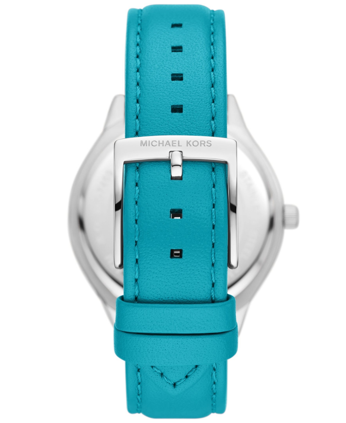 Michael Kors Women's Slim Runway Three-HandLeather Watch 38mm - Santorini Blue