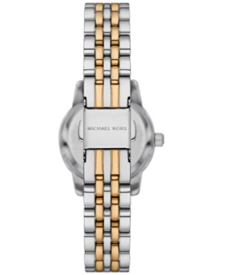 特価 ! Michael Kors Women's BradshawTwo-Tone Bracelet 腕時計 Michael Kors Bradshaw Navy Blue Dial Two Tone Steel Strap