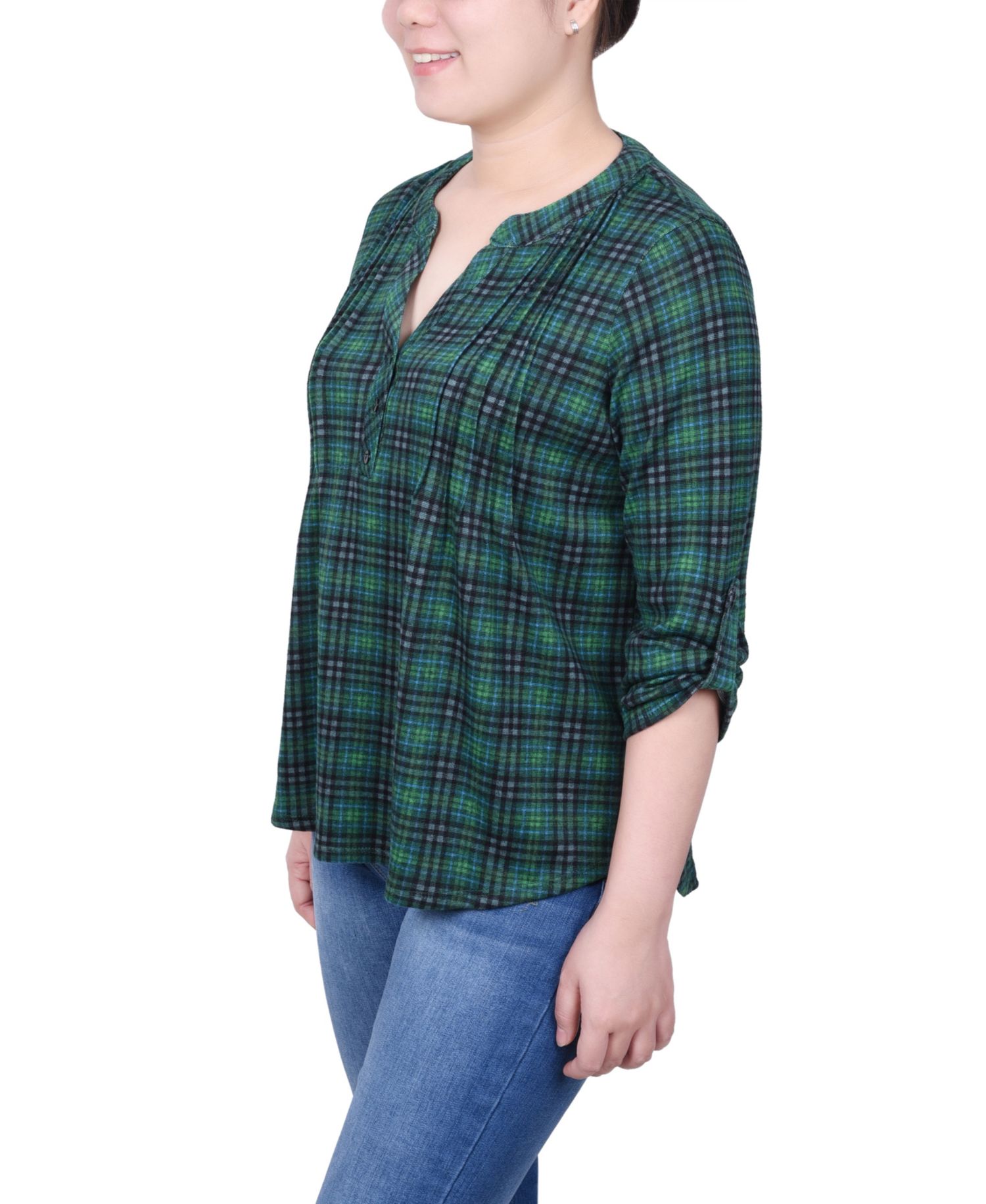 Women's 3/4 Roll Sleeve Top