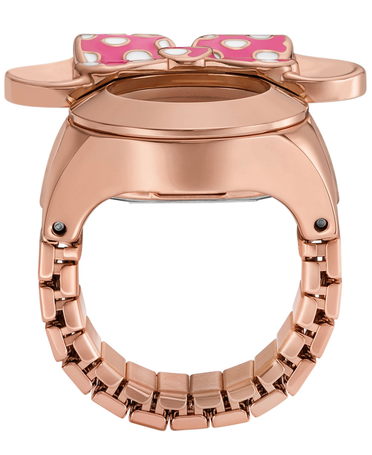 Fossil Women's Disney x Fossil Limited Edition Two-Hand Rose Gold-Tone Stainless Steel Watch Ring 16mm - Rose Gold-Tone