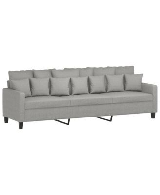 3-Seater Sofa Light Gray 82.7" Fabric