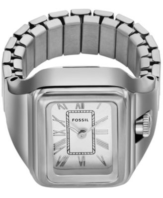 Women's Raquel Two-Hand Silver-Tone Stainless Steel Ring Watch 14mm