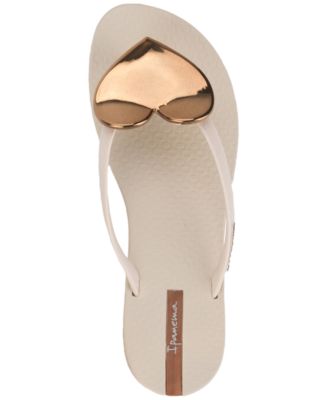 Women's Wave Heart Sparkle Flip-Flop Sandals