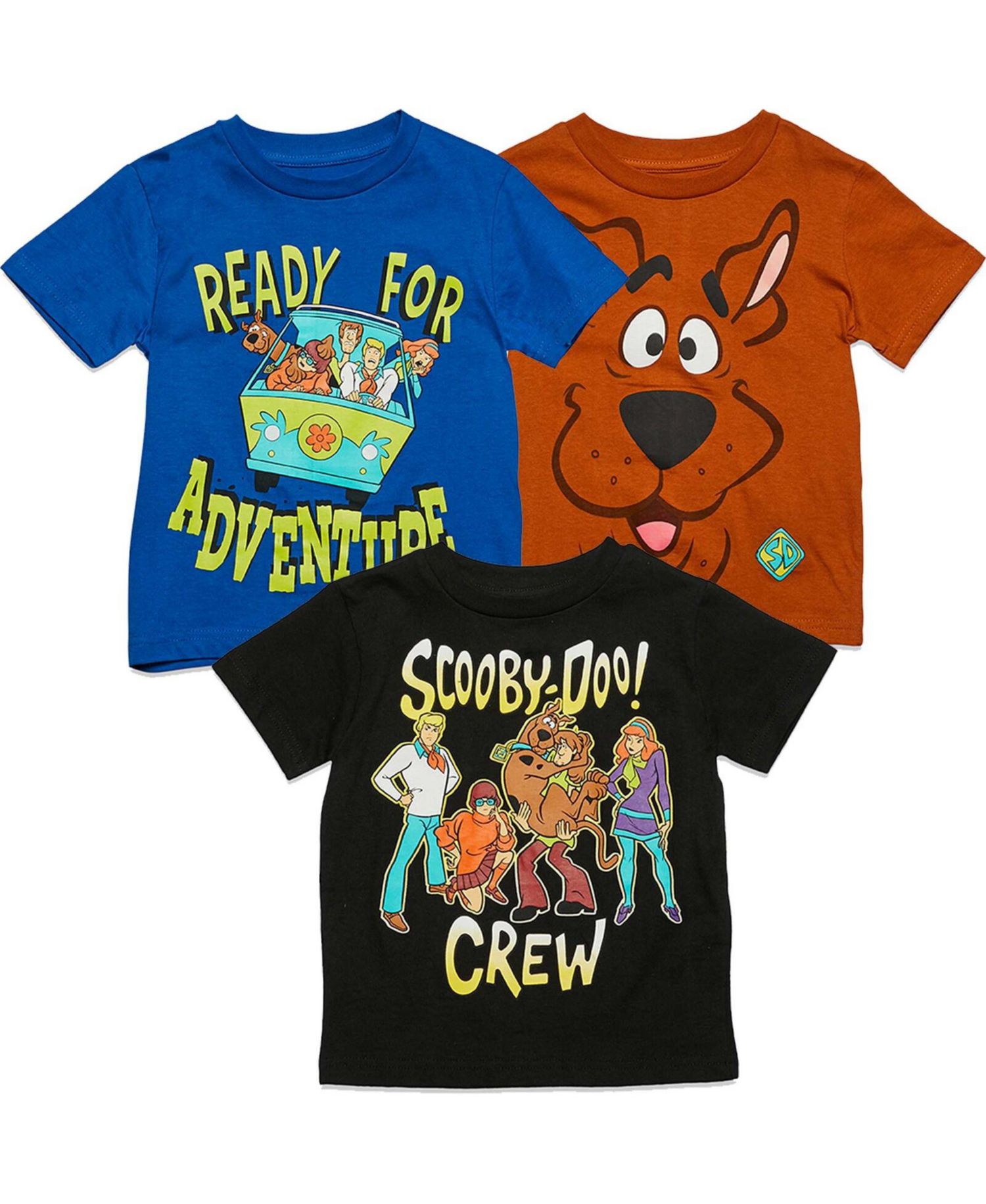 Scooby-Doo Boys 3 Pack Short Sleeve T-Shirt Toddler|Child Boys