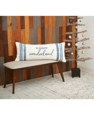 Morgan "Winter Wonderland" Striped Woven Christmas Accent Throw Pillow, 15" x 35"