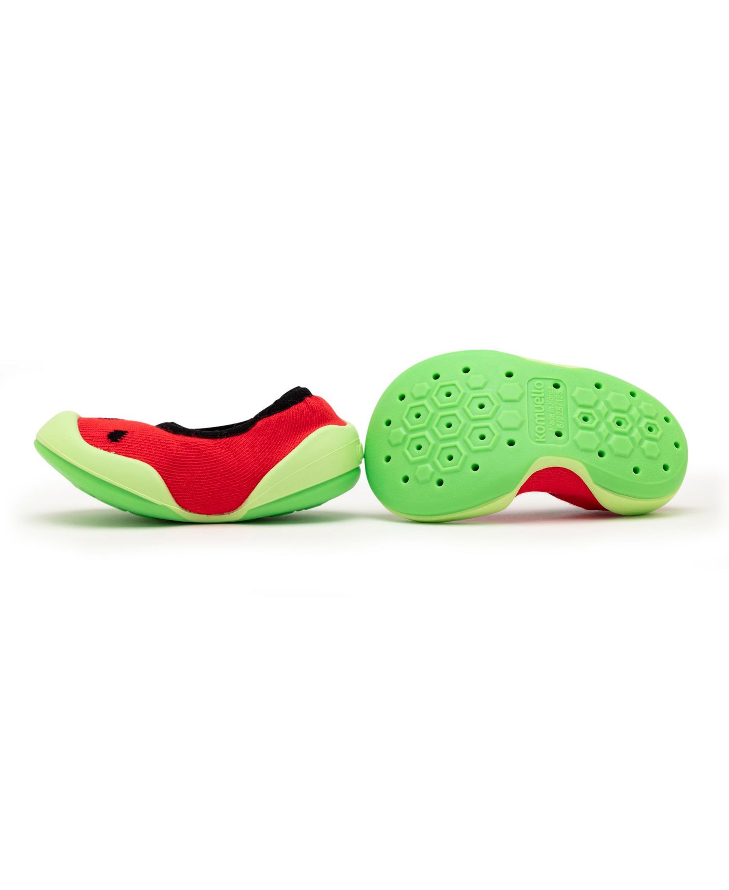 Обувь Komuello Girl First Walk Sock Shoes Flat Watermelon для мальчиков-малышей, цвет: Красный — фото 3