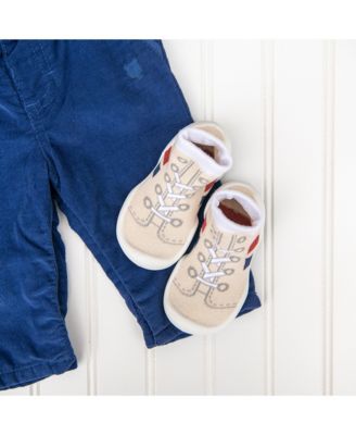 Infant Girl Boy Breathable Washable Non-Slip Sock Shoes Runner - Light Beige