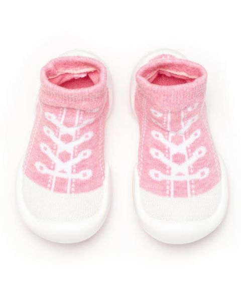 Кроссовки Komuello Breathable Washable Non-Slip Sock Shoes Sneakers - Pink для девочек-малышей, цвет: Розовый