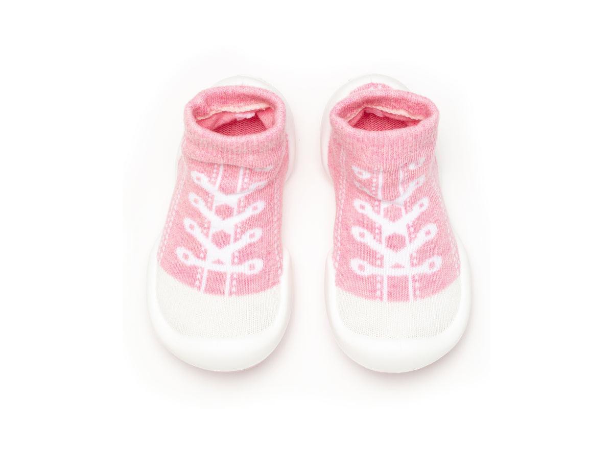 Детские Komuello Infant Girl Breathable Washable Non-Slip Sock Shoes Sneakers - Pink — фото 2