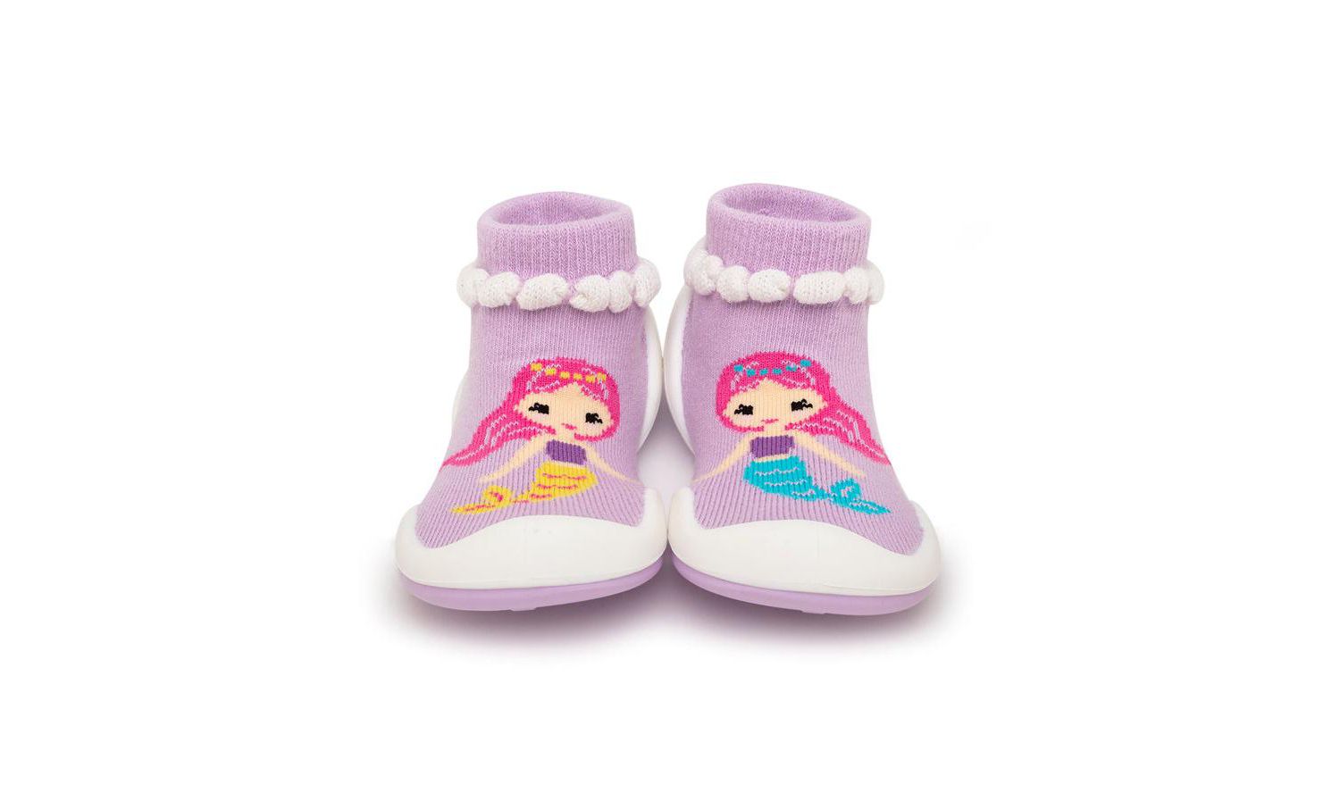 Baby Girls First Walk Sock Shoes Mermaid Sisters