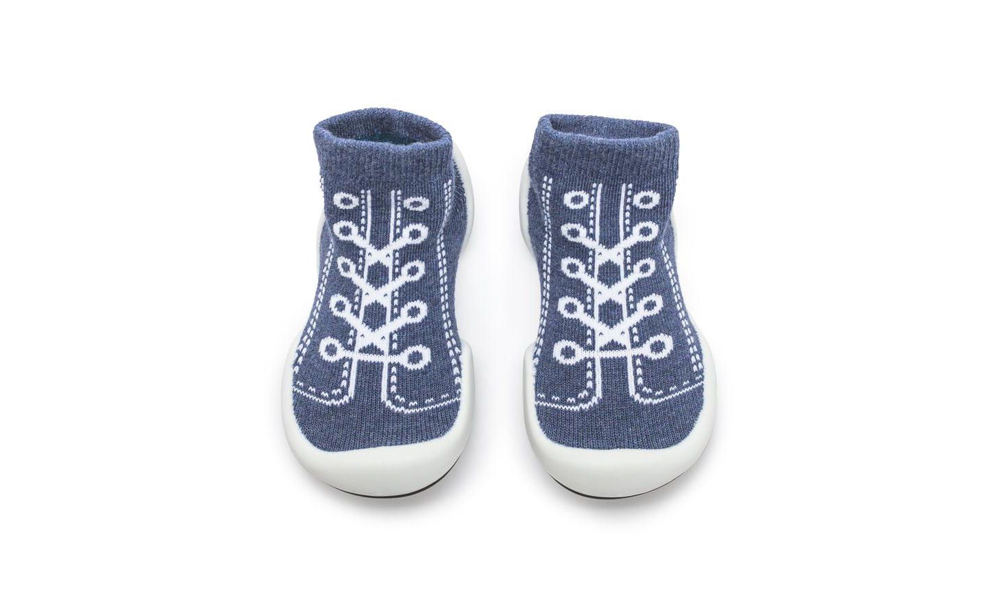 Детские кроссовки Komuello Infant Girl Boy First Walk Sock Shoes Sneakers - Denim Blue, цвет: Синий — фото 1