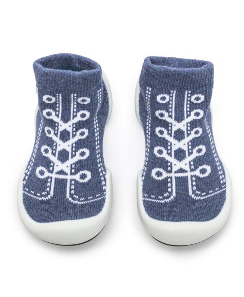 Детские Komuello Infant Girl Boy First Walk Sock Shoes Sneakers - Denim Blue