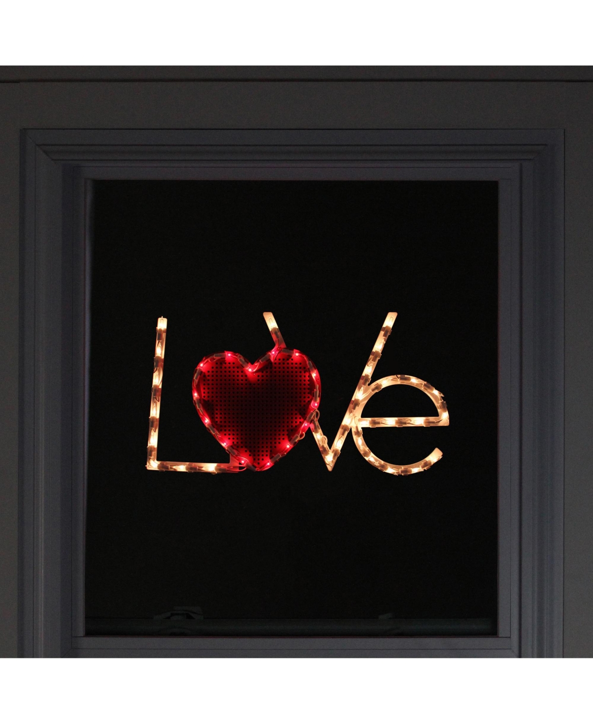 Shop Northlight 17" Lighted "love" With Heart Valentine's Day Window Silhouette Decoration In White