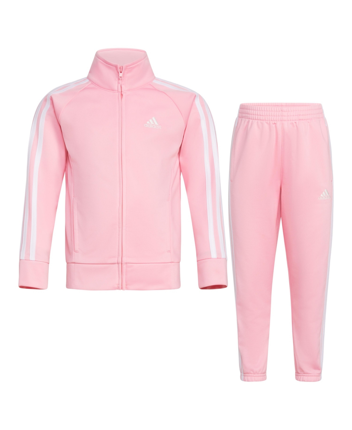 Adidas Originals Kids' Little Girls Classic Tricot Jacket And Track Pants, 2-piece Set In Light Pink