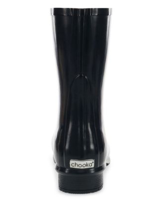 Women's Polished Mid Rain Boot