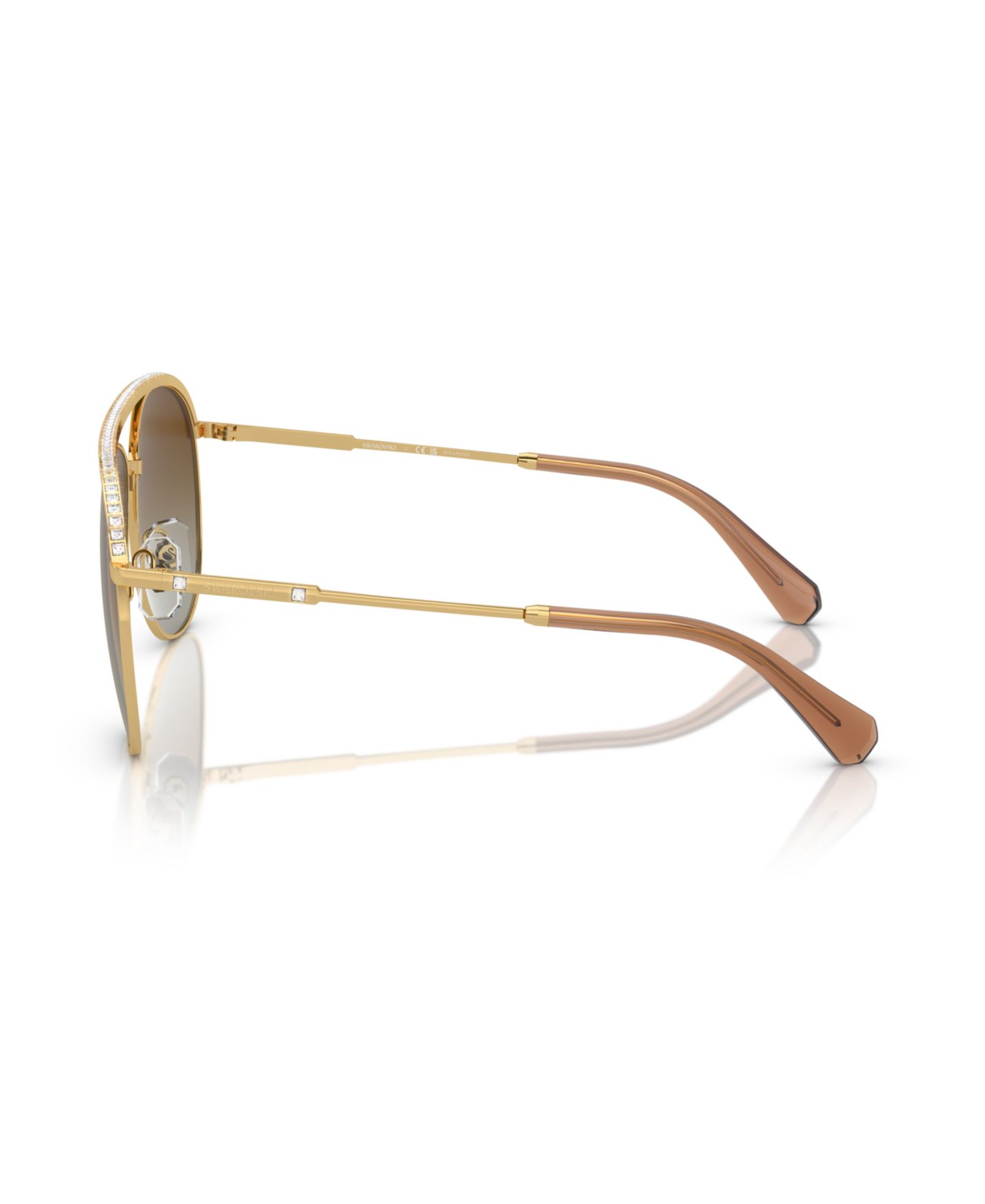 Женские солнцезащитные очки Swarovski Polarized Sunglasses, Gradient SK7005, цвет: Золотой — фото 3