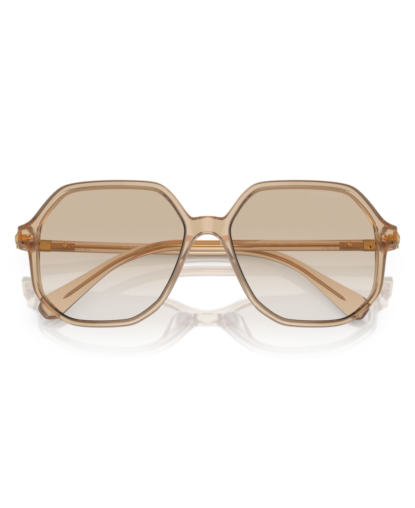 Женские солнцезащитные очки Swarovski Sunglasses, Gradient SK6003, цвет: Светлый коричневый — фото 5
