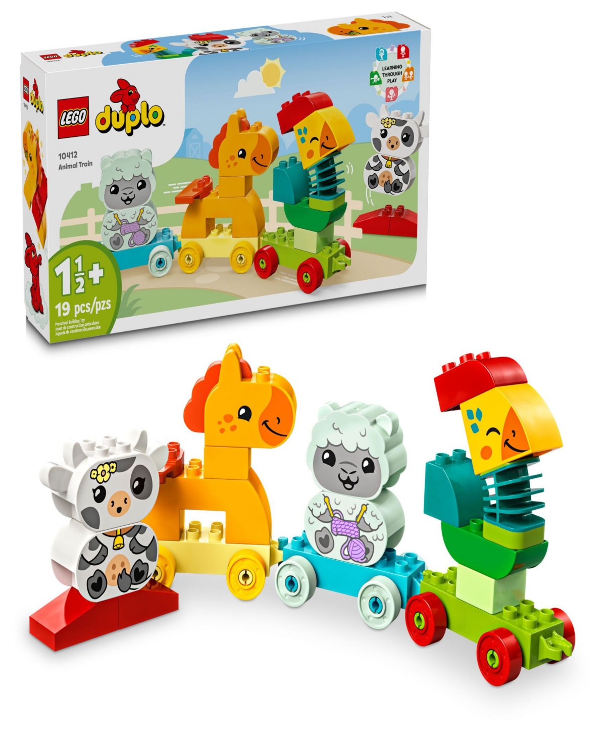 Lego Kids' Duplo 10412 Animal Train Toy Building Set In Multicolor
