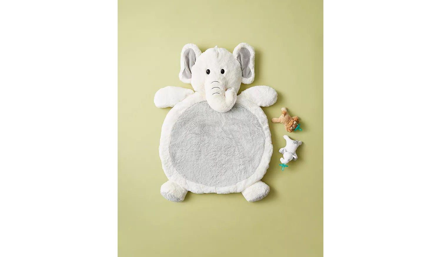 Best ever Ultra Soft Baby Mat, Afrique Elephant, Ivory/Gray