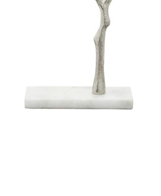 Real Marble Tree Jewelry Stand with Rectangular Base, 9&amp;quot; x 3&amp;quot; x 13&amp;quot;