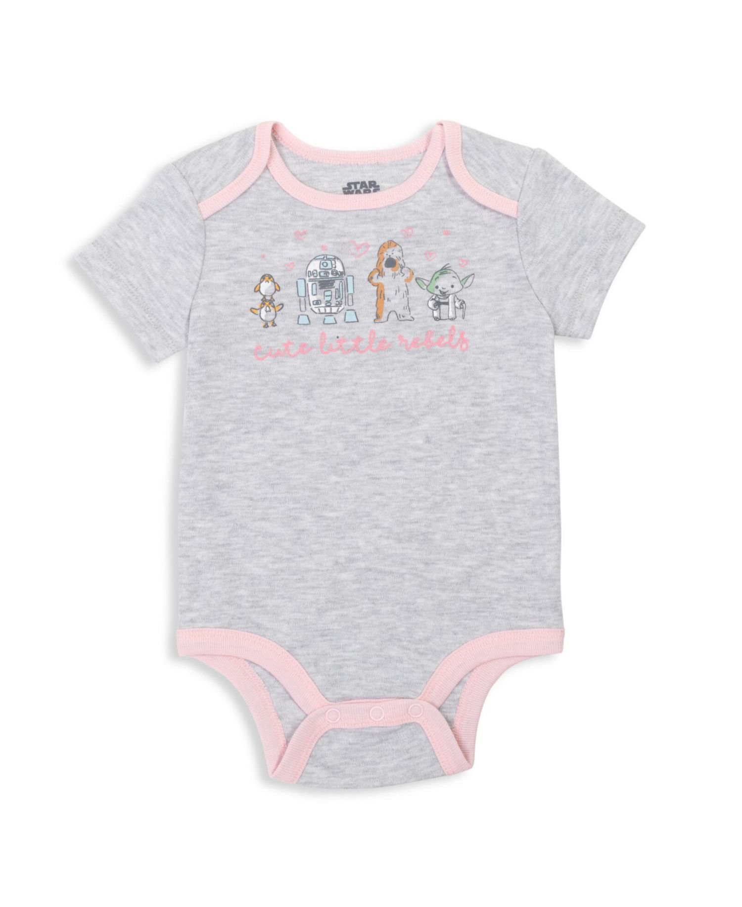 Baby Girls The Mandalorian Yoda 5 Pack Short Sleeve Bodysuits