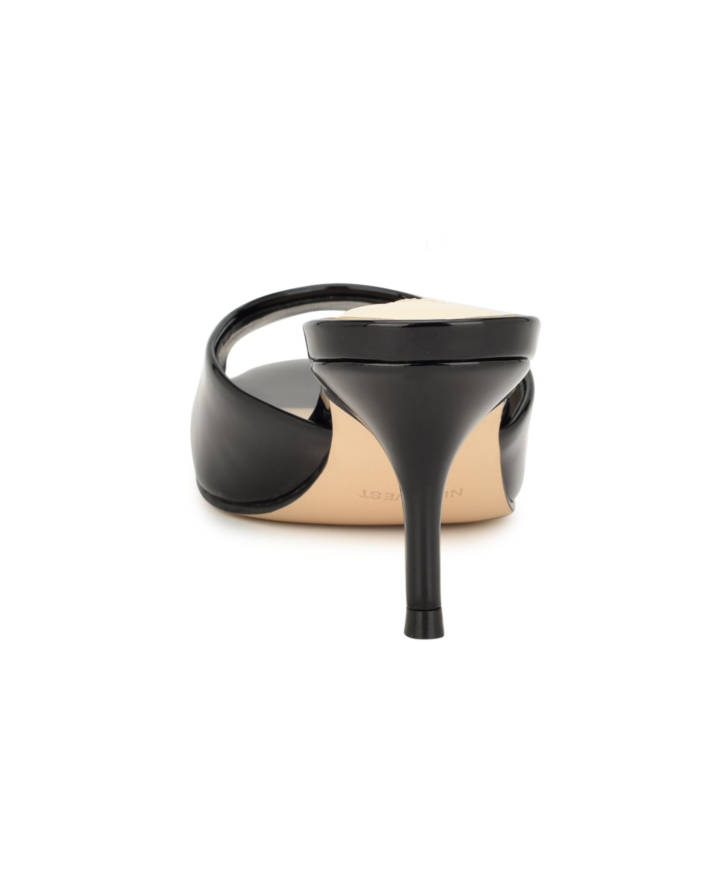 Женские сандалии Nine West Luvlie Kitten Heel Dress Sandals, цвет: Чёрный лаковый — фото 3