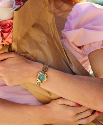 Eco-Drive Women's Arcly Diamond (1/10 ct. t.w.) Rose Gold-Tone Stainless Steel Bracelet Watch 30mm