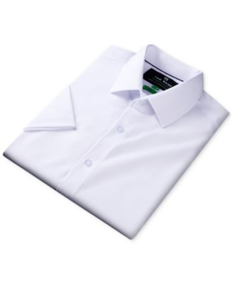 Men's Slim Fit Short Sleeve Performance Button Down Dress Shirt