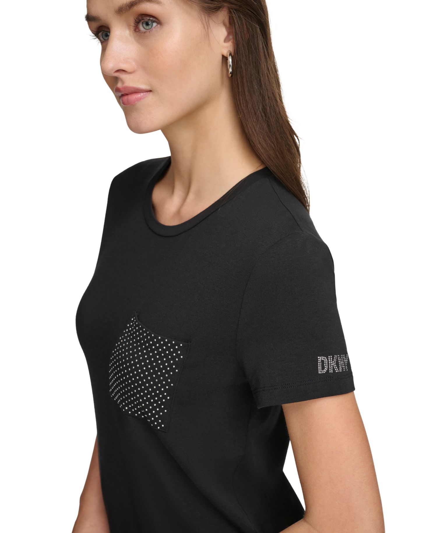Women's Studded Pocket Short-Sleeve Shirt