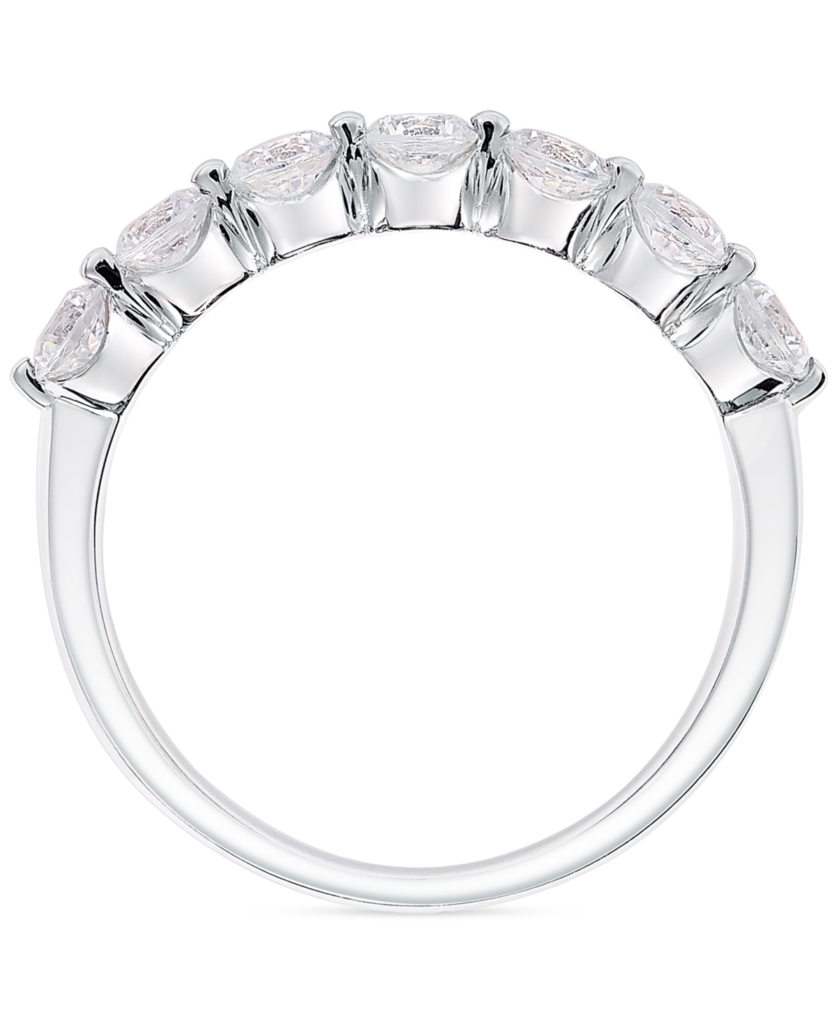 Macy's Diamond Seven Stone Band (3/4 Ct. T.w.) In 14k White Or Yellow Gold In White Gold