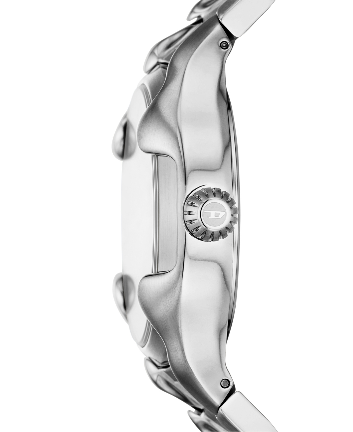 Shop Diesel Men's Vert Three Hand Date Silver-tone Stainless Steel Watch 44mm