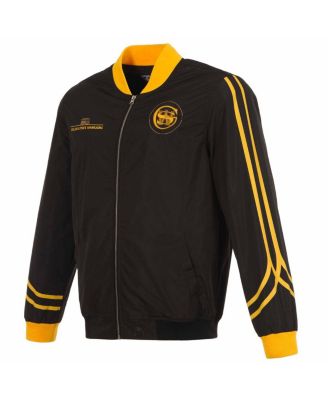 Мужская куртка-бомбер JH Design Black Golden State Warriors 202324 City Edition из нейлона на полной молнии от JH Design 30090₽