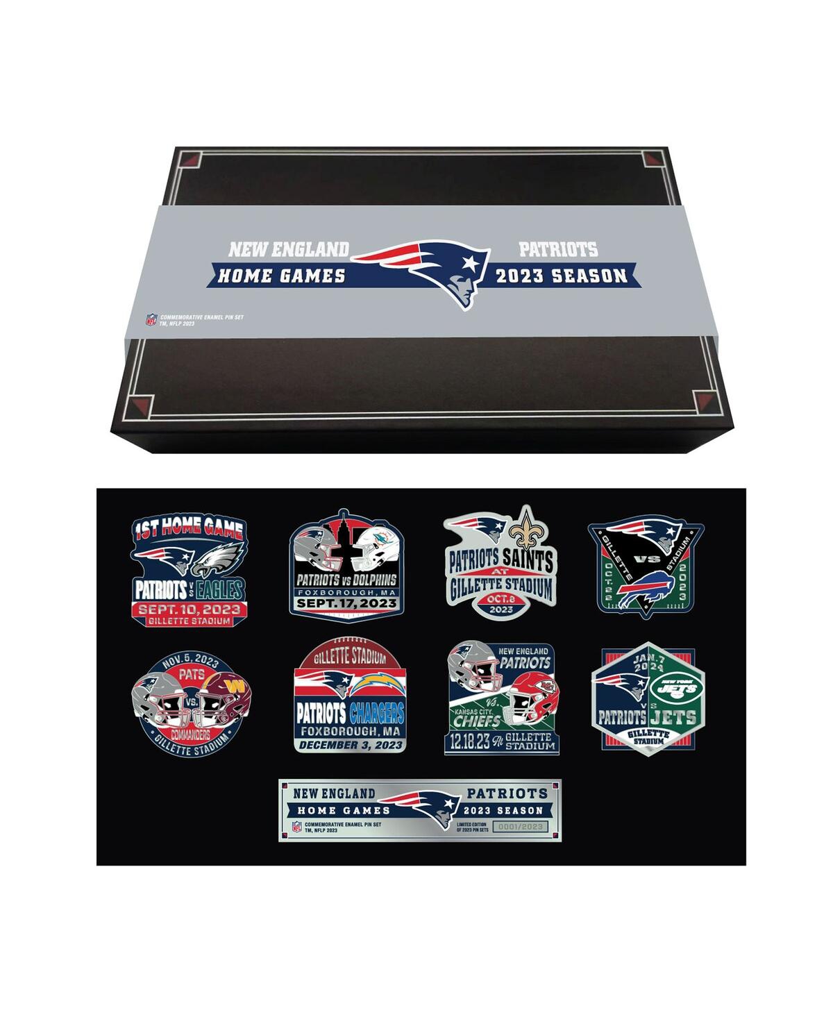 Mojo Licensing New England Patriots 2023-24 Game Day Pin Collector Set In Multi