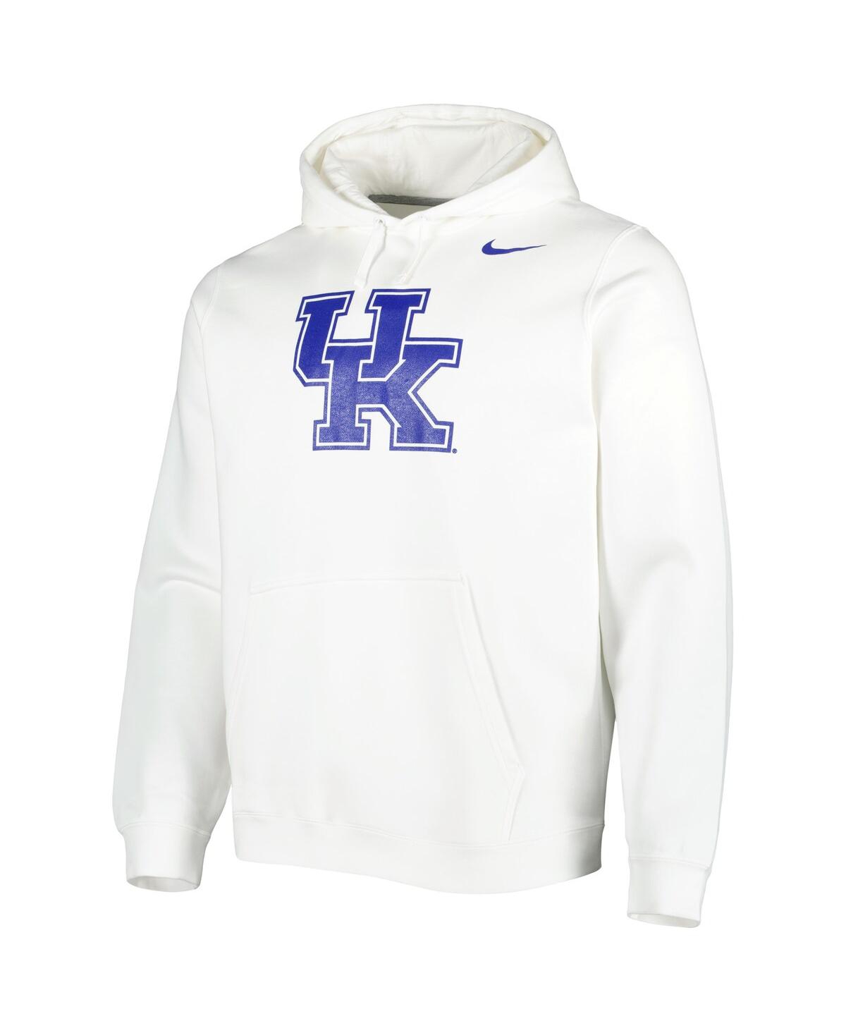 Shop Nike Men's  White Kentucky Wildcats Logo Club Pullover Hoodie