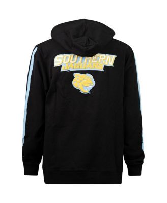 Men's Black Southern University Jaguars Oversized Stripes Pullover Hoodie