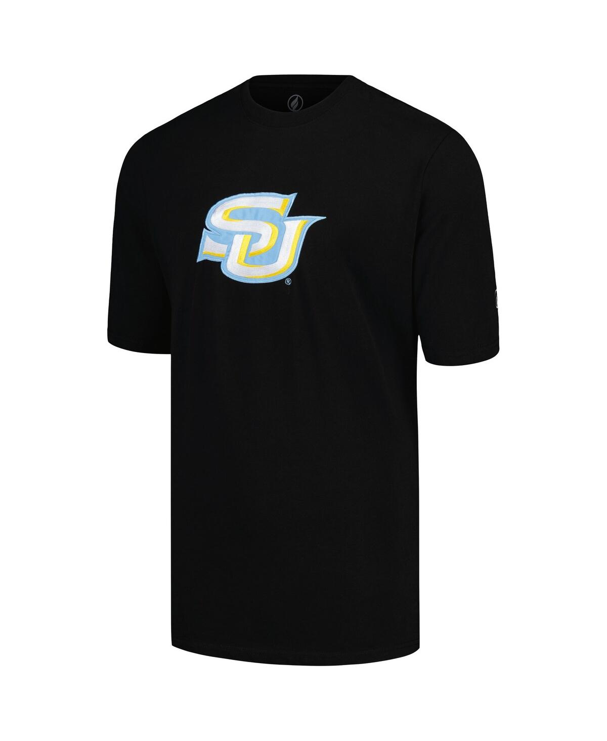 Shop Fisll Men's  Black Southern University Jaguars Applique T-shirt