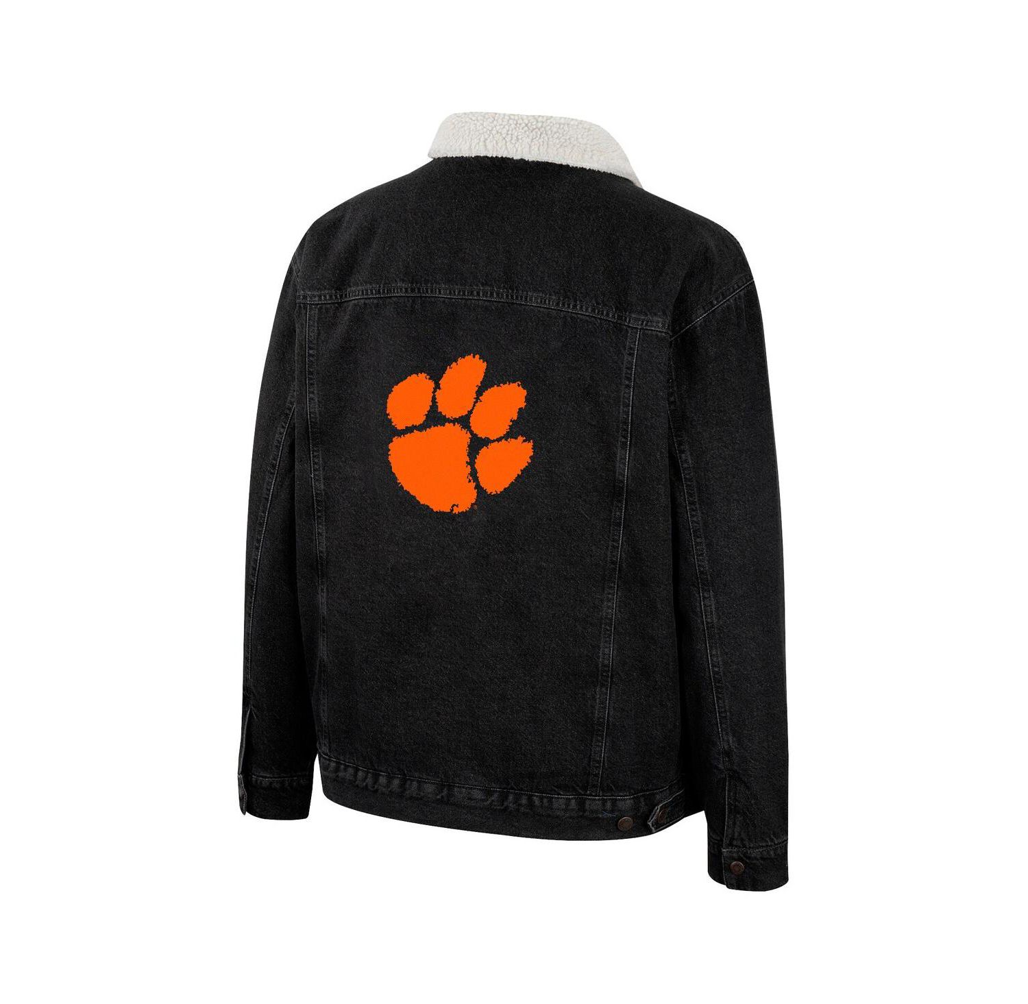 Men's x Wrangler Charcoal Clemson Tigers Western Button-Up Denim Jacket