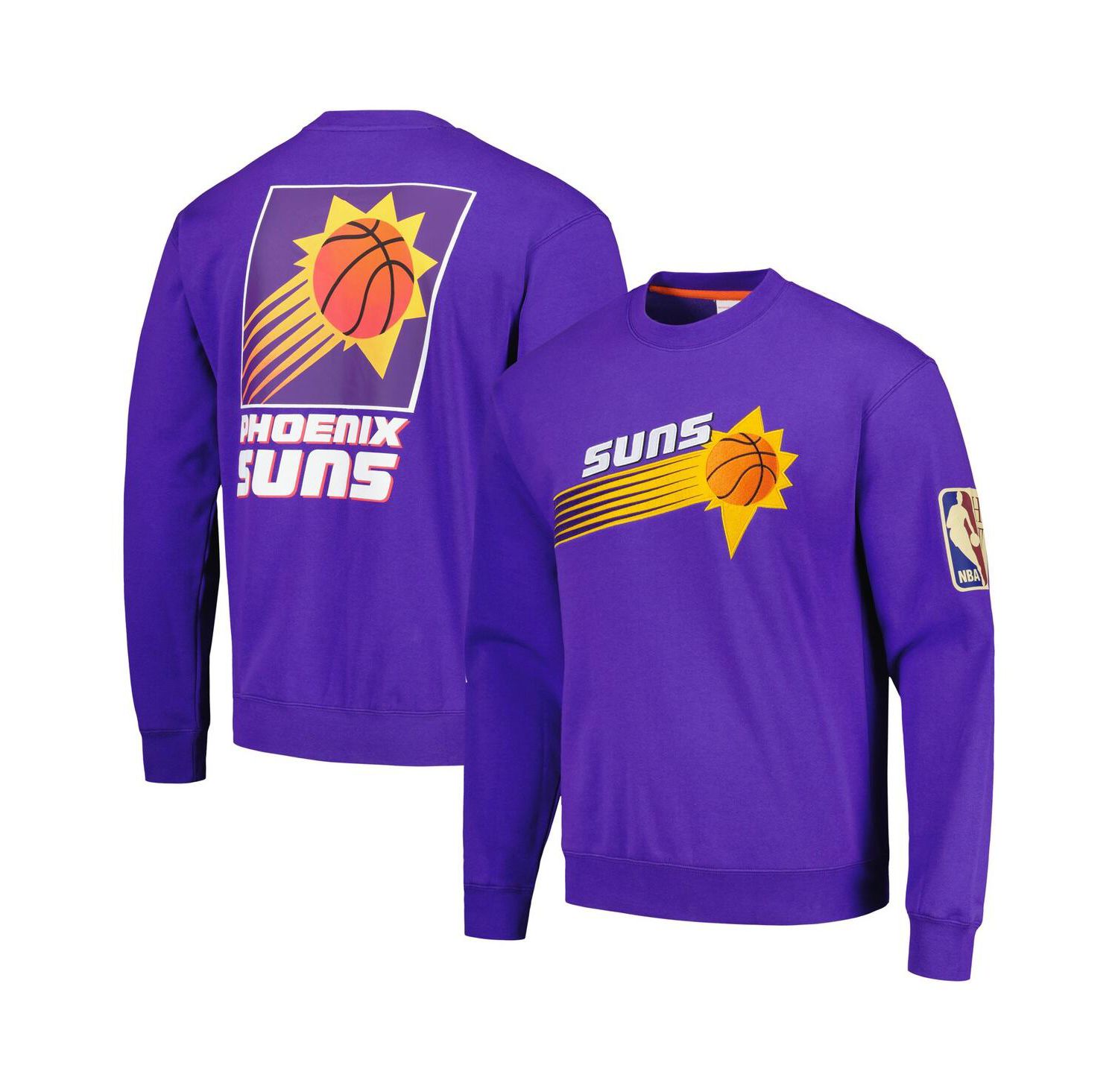 Men's Purple Phoenix Suns Hardwood Classics There and Back Pullover Sweatshirt