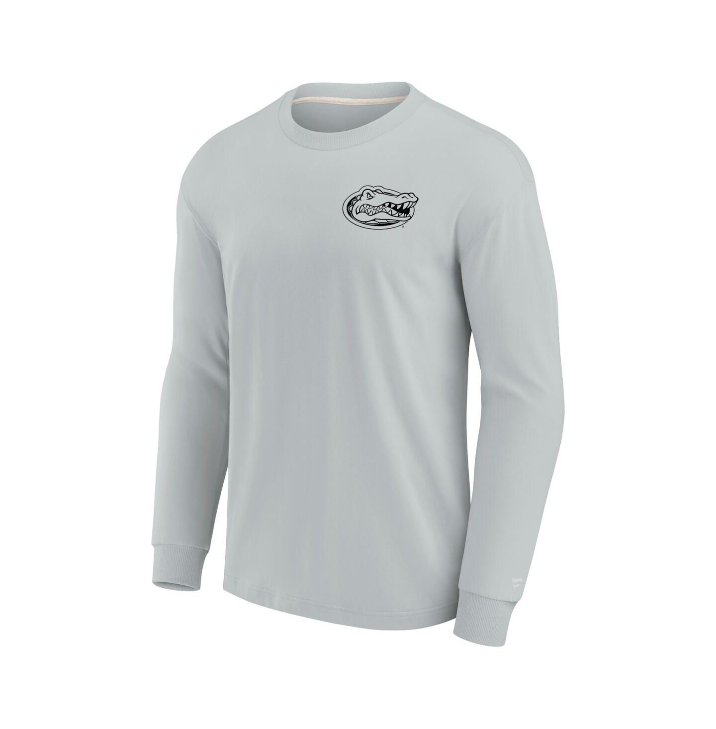 Футболка Fanatics Signature Gray Florida Gators Super Soft Long Sleeve — фото 2