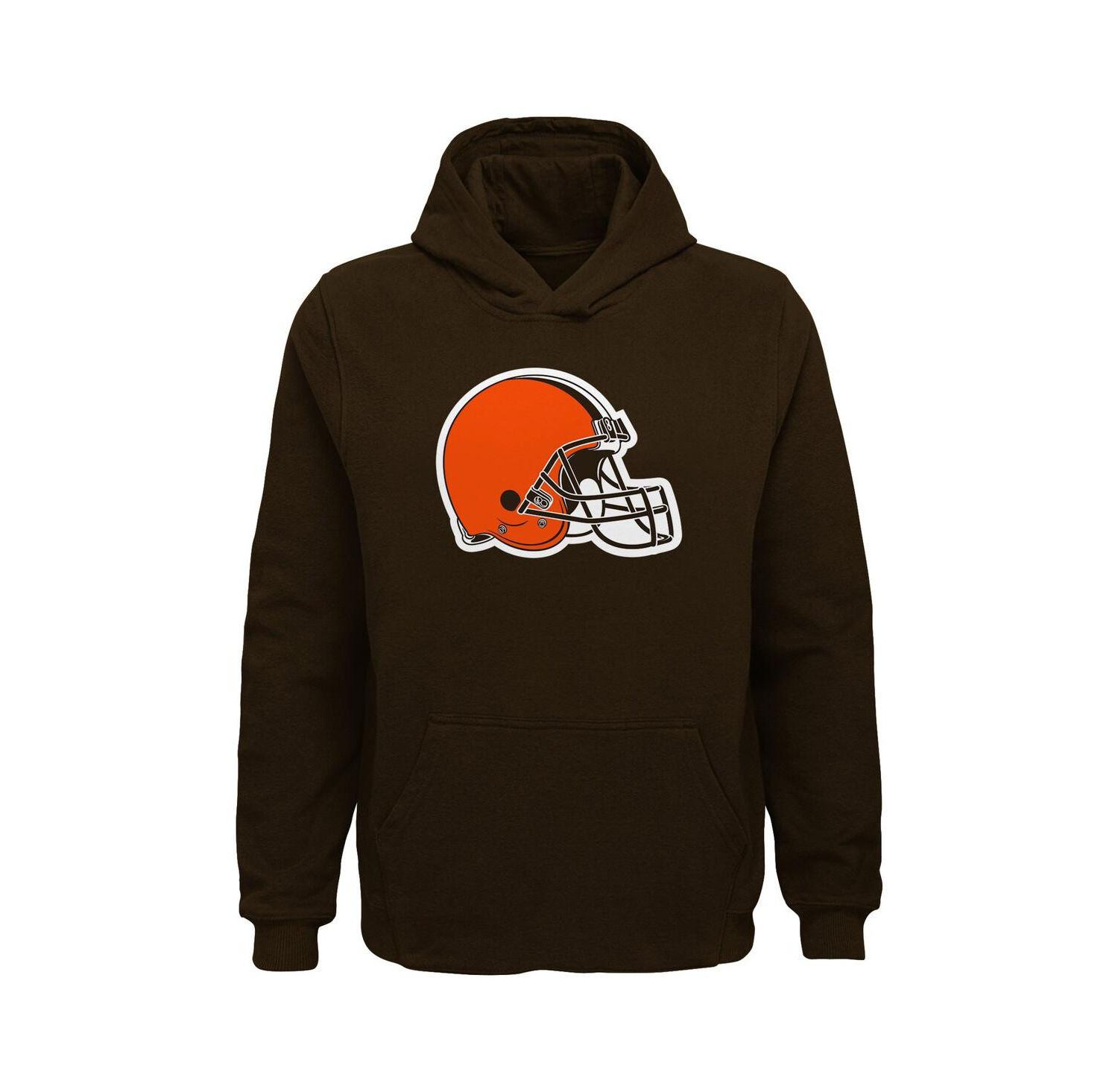 Big Boys Brown Cleveland Browns Team Logo Pullover Hoodie