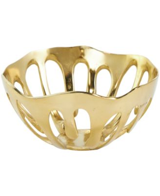 Aluminum Drip Decorative Bowl with Open Frame Design, Set of 2 - 13", 11" H