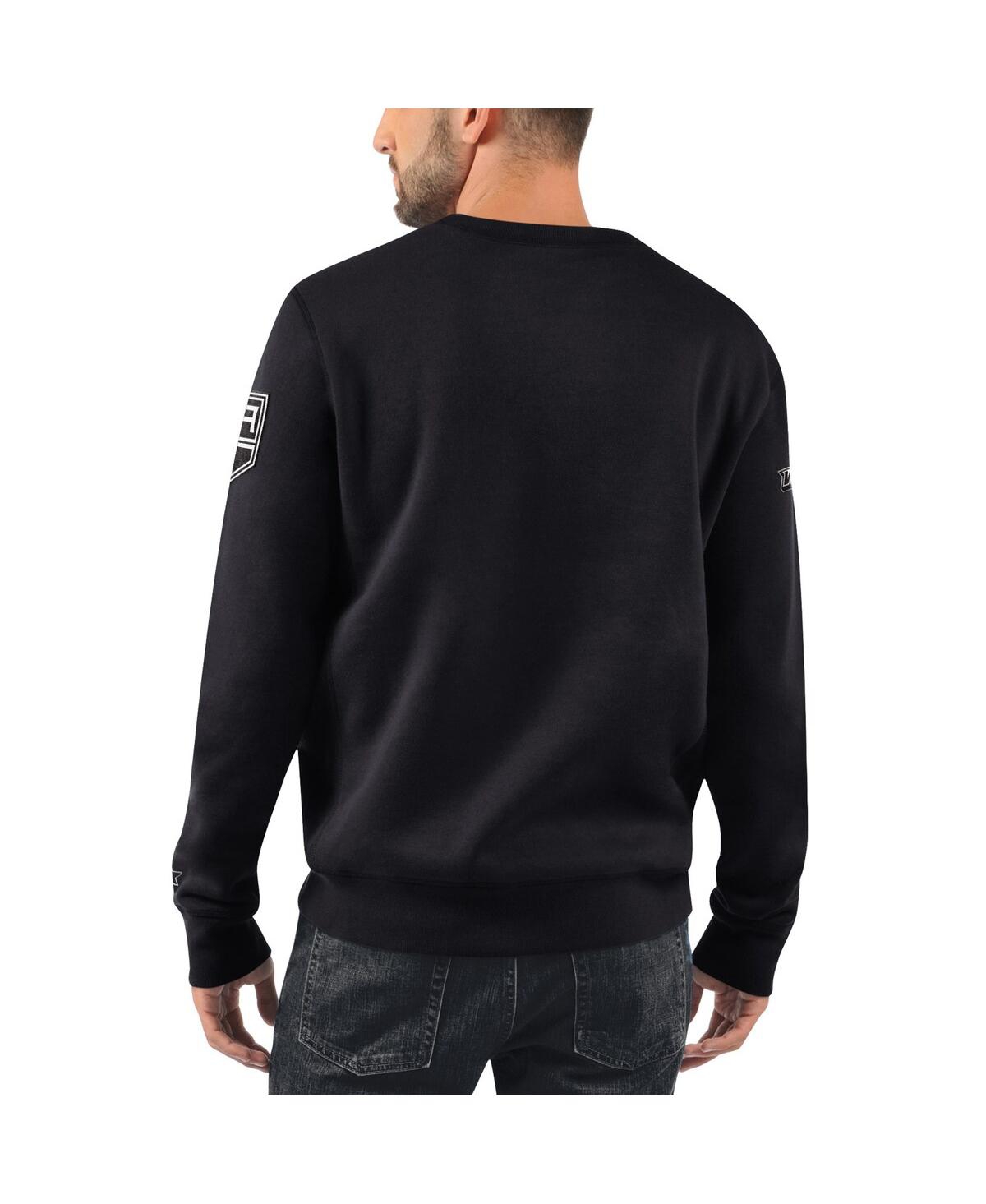 Men's Starter x NhlIceLos Angeles Kings Cross Check Pullover Sweatshirt - Black