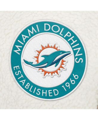 Men's Cream Miami Dolphins Jordan Sherpa Quarter-Zip Sweatshirt