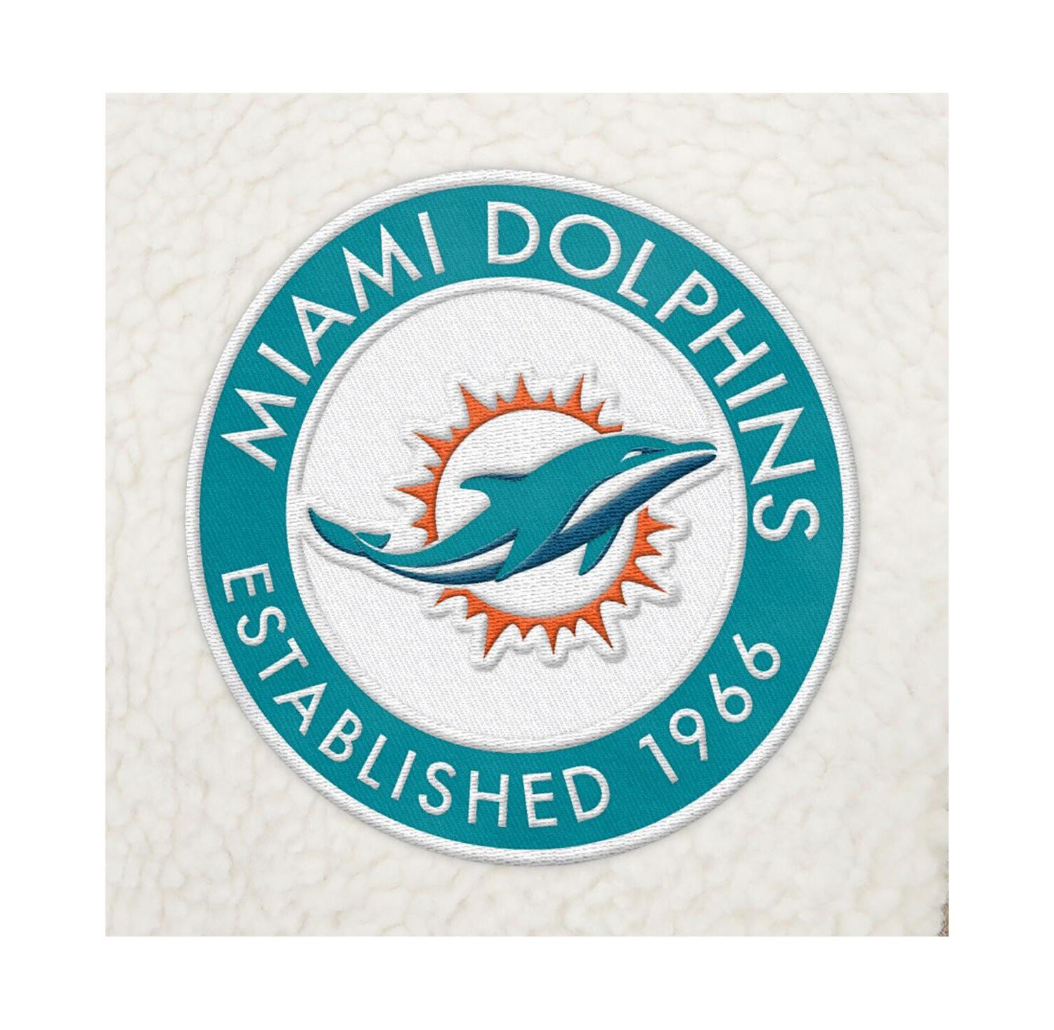 Men's Cream Miami Dolphins Jordan Sherpa Quarter-Zip Sweatshirt
